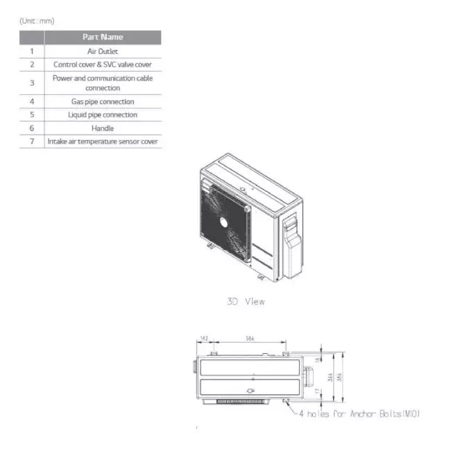 LG Cassette airco met afdekplaat UT30F-S R32 8,0 kW set