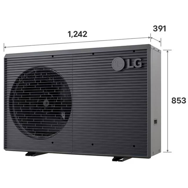 LG Therma-V Monobloc S warmtepomp R32 1 fase 5,0 kW
