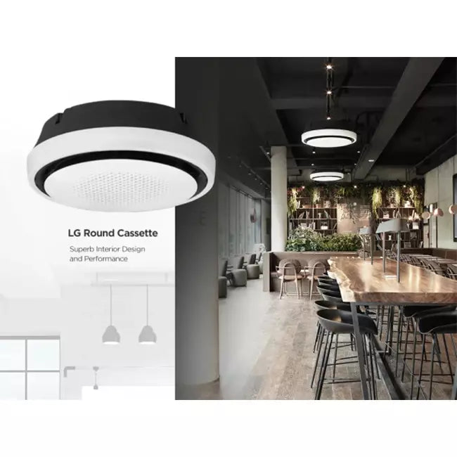 LG Cassette ROND airco met afdekplaat UT48F-S R32 13,4 kW set