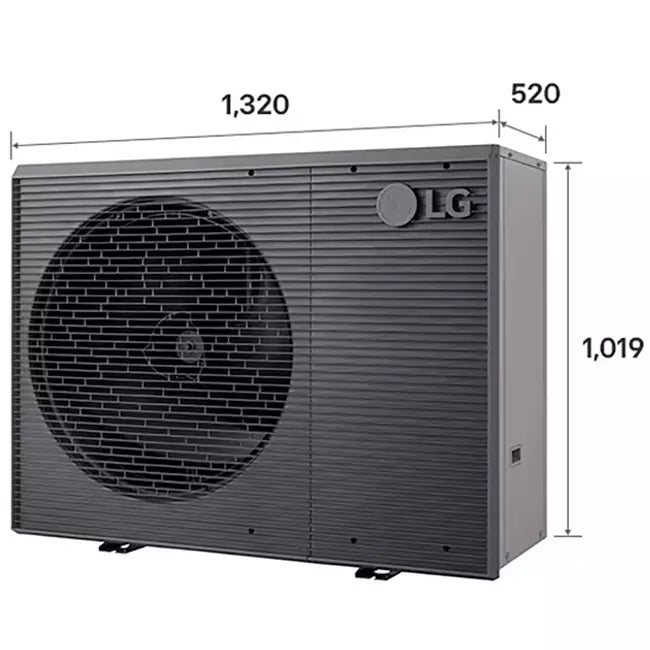 LG Therma-V Monobloc S warmtepomp R32 3 fase 16,0 kW