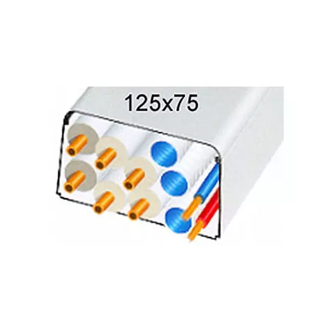 Climaplus airco leidinggoot 2m kanaal 70x55mm RAL 9010 WIT