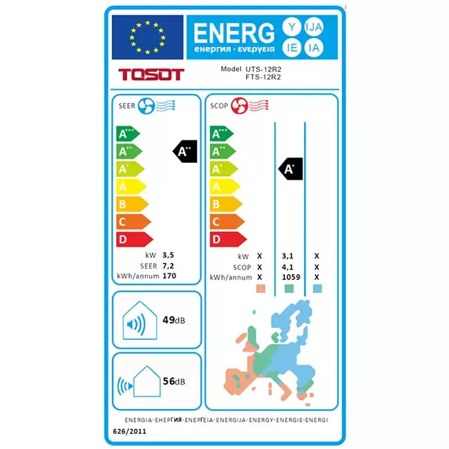 Tosot by GREE Inverter Vloer/Plafond airco FTS-24R R32 7,0 kW set