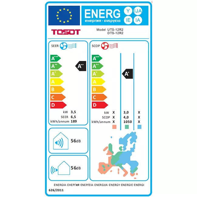Tosot by GREE Inverter Kanaal airco DTS-12R R32 3,5 kW set