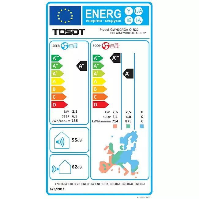 Tosot PULAR by GREE single split airco R32 7,0 kW set