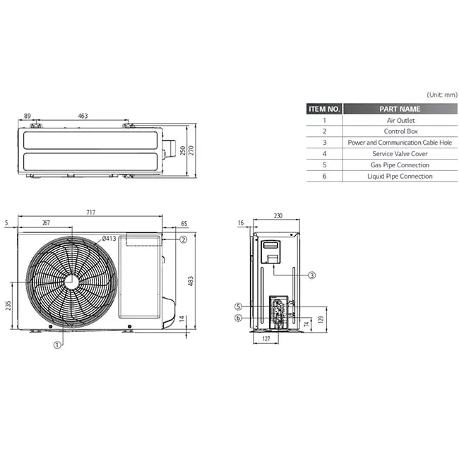 LG Artcool Beige Inverter airco R32 2,5 kW set