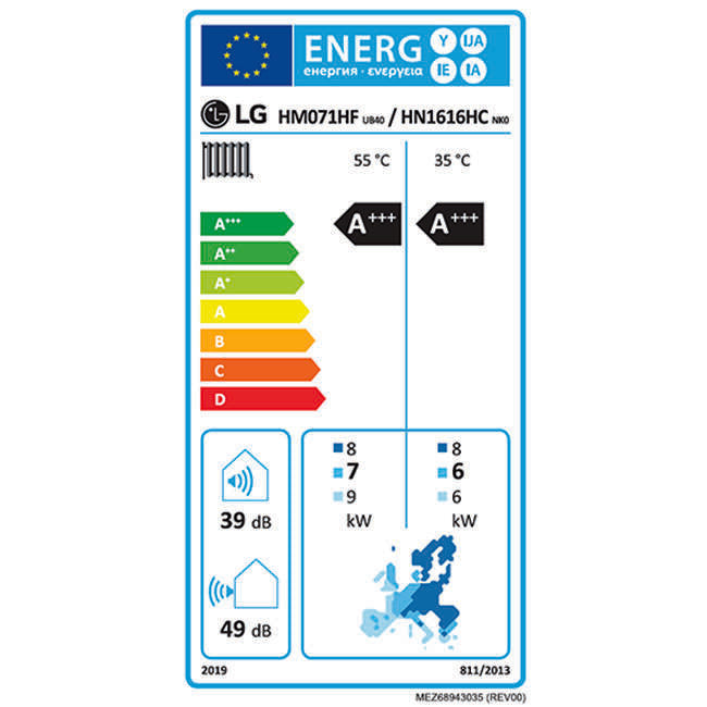 LG Therma-V Monobloc warmtepomp R290 1 fase 9,0 kW