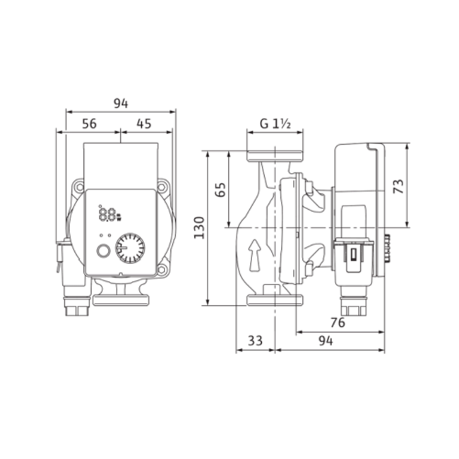 Wilo Yonos PICO circulatiepomp 25/1-6 130 mm