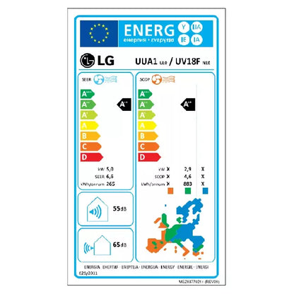 LG Plafond onderbouw Inverter airco UV18F-Compact R32 5,0 kW set